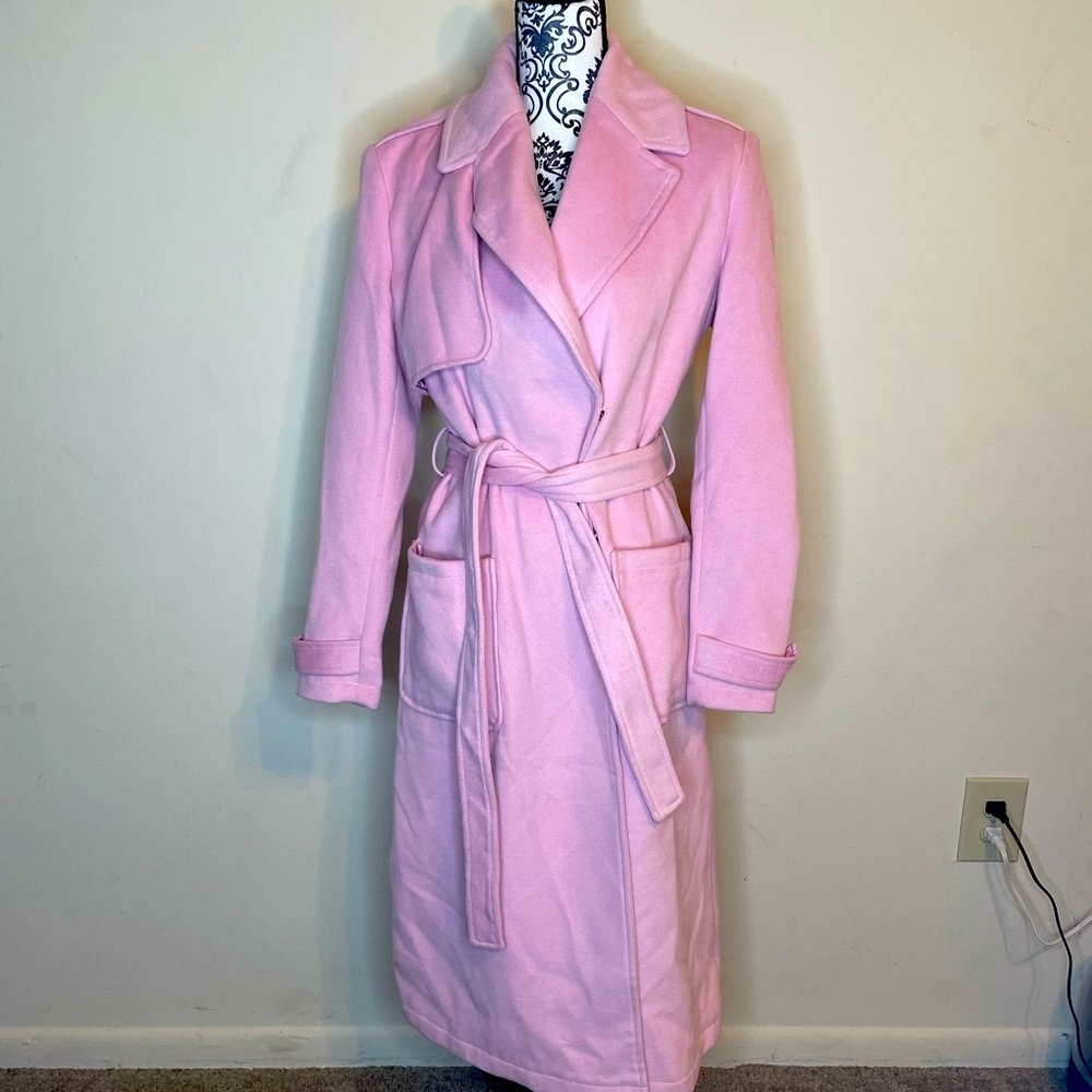 Gorgeous Pink pea coat from boohoo